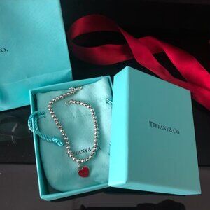 Tiffany & Co. 925 Sterling Silver Heart Bracelet
